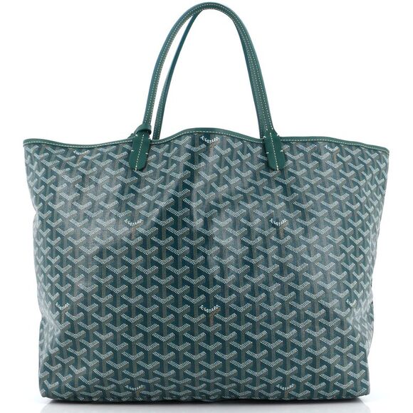 Goyard Handbags - Goyard Saint Louis Tote Coated Canvas GM Green